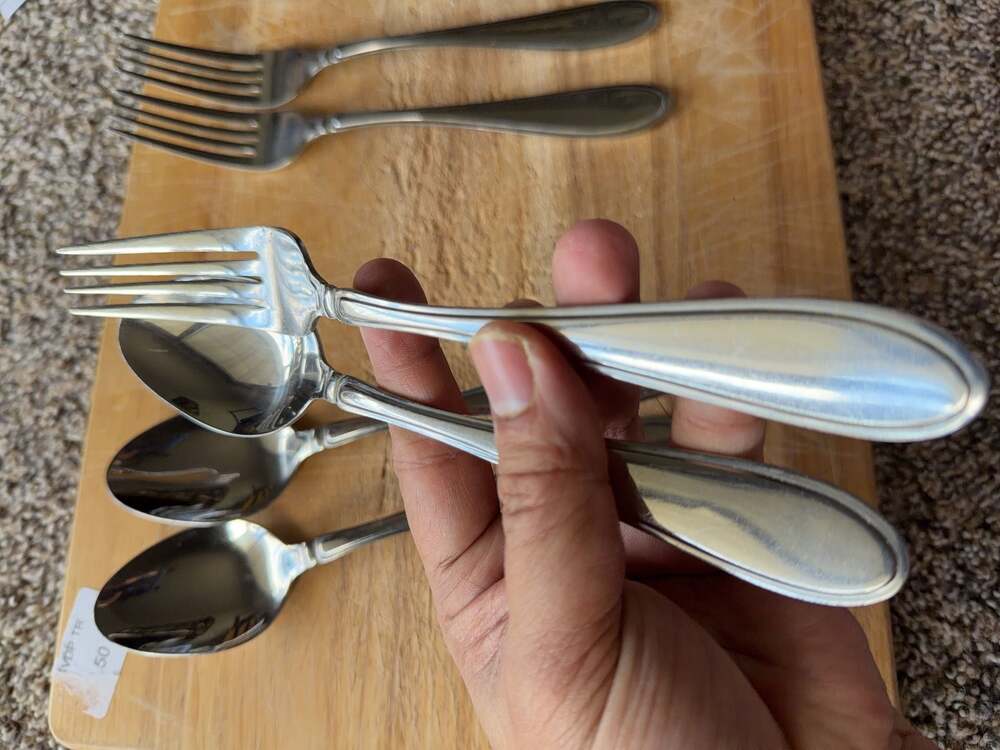 Cambridge Silversmiths Stainless Steel Flatware Set of 6 Spoons and Forks